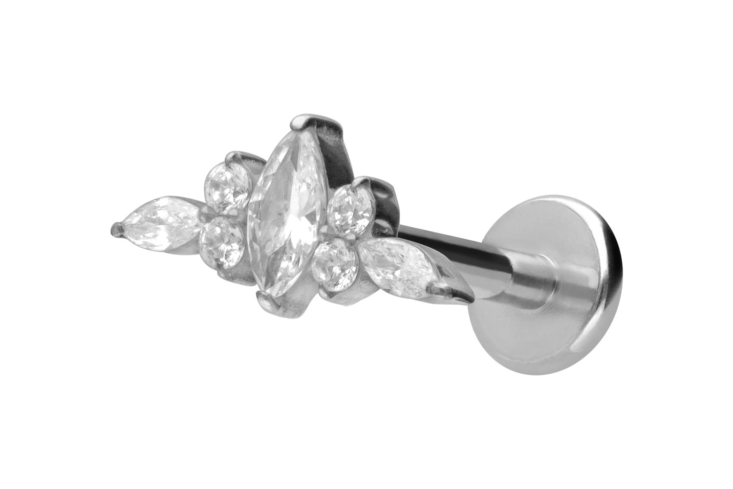 Titan Labret Piercing mit Innengewinde DESIGN